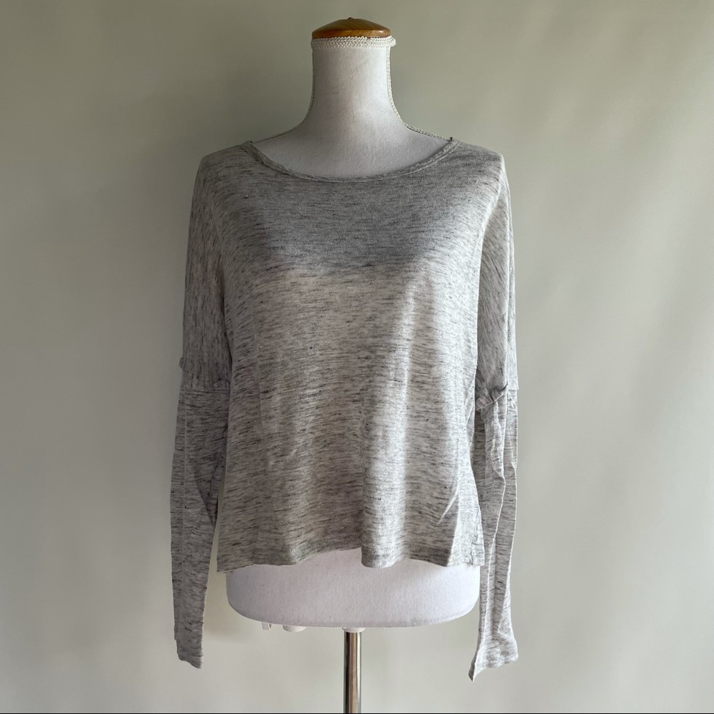 Rag & Bone Linen Long Sleeve Tee - sz M